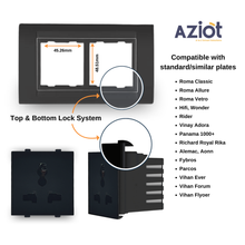 Aziot 6amps Modular Socket (Non-Smart) | Fits Regular Switch Plates