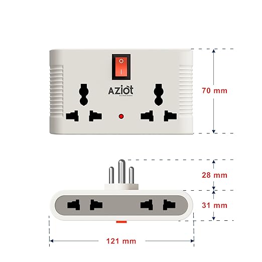 Aziot 4-Way Multi-plug Adaptor (6 Amps)