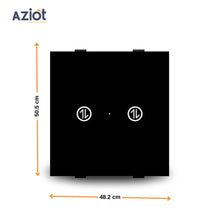 AZIOT Smart Modular 2 Way Gang Touch Switch (16 Amps each)- WiFi/Bluetooth