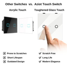 AZIOT Smart Modular 2 Way Gang Touch Switch (16 Amps each)- WiFi/Bluetooth