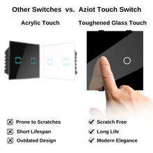 AZIOT Smart Modular 2 Way Gang Touch Switch (16 Amps each)- WiFi/Bluetooth