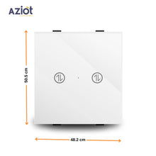 AZIOT Smart Modular 2 Way Gang Touch Switch (16 Amps each)- WiFi/Bluetooth