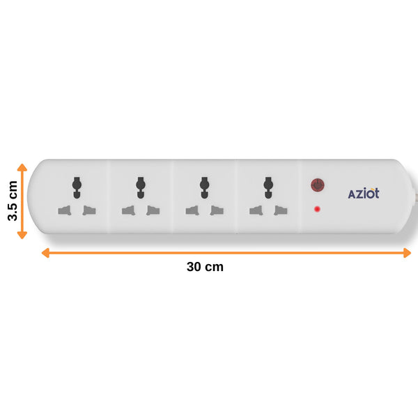 AZIOT 4 Socket Smart Extension - WiFi/Bluetooth Enabled