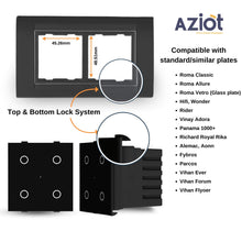 AZIOT SMART MODULAR 4 GANG TOUCH SWITCH (6 amps each)- WiFi/Bluetooth