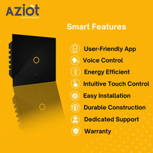 AZIOT SMART MODULAR 1 GANG TOUCH SWITCH (25 amps)- WiFi/Bluetooth