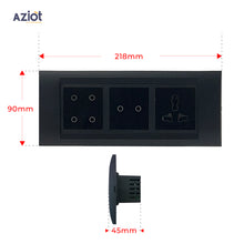 Aziot 6 Module Switch Board Plate | Smart 4 Touch, 2 Touch SW & Socket