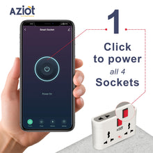 Aziot (6 amps) 4 Way Smart Multi-Plug Adaptor (WiFi+BLE)