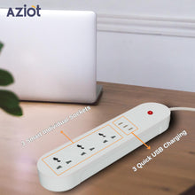 AZIOT 3 Socket + USB Smart Extension - Wifi/Bluetooth Enabled