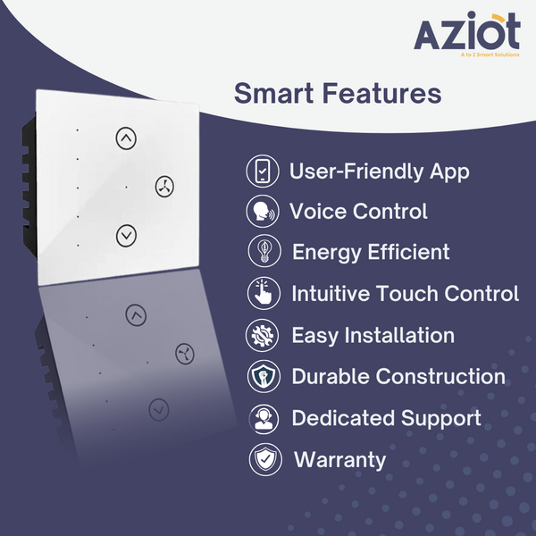 AZIOT SMART MODULAR 1 FAN REGULATOR TOUCH SWITCH