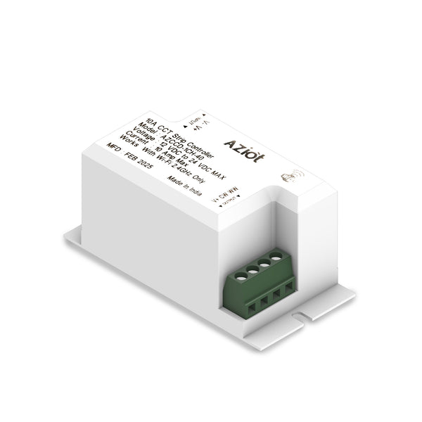 AZIOT 10A Smart CCT LED Strip Light Controller | WiFi | 12V-24VDC