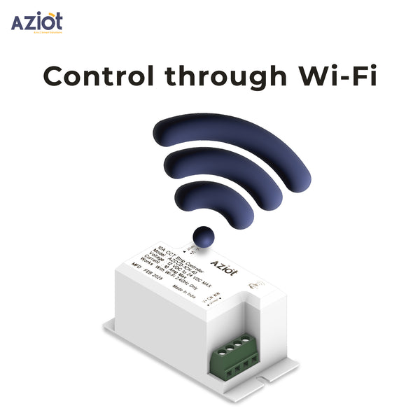 AZIOT 10A Smart CCT LED Strip Light Controller | WiFi | 12V-24VDC