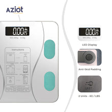 Aziot Elevate Smart Bluetooth Digital Weighing Scale for body weight, body BMI & Fat Analyzer