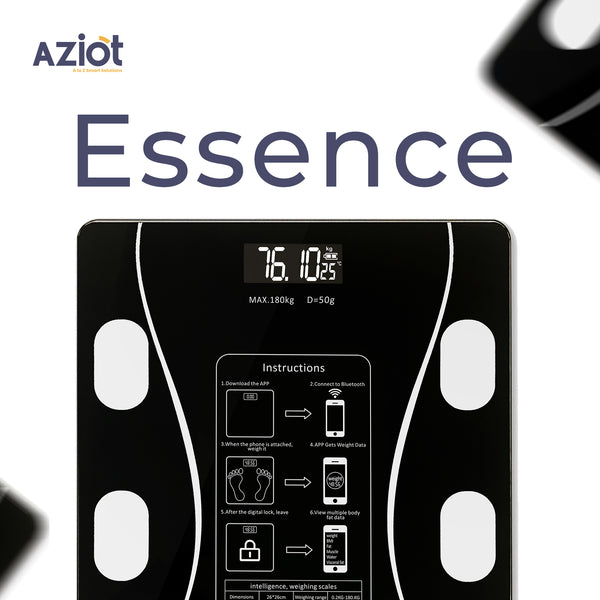 Aziot Essence Smart BLE Digital Weighing Scale, body  BMI & Fat Analyzer