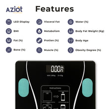 Aziot Elevate Smart Bluetooth Digital Weighing Scale for body weight, body BMI & Fat Analyzer