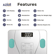 Aziot Elevate Smart Bluetooth Digital Weighing Scale for body weight, body BMI & Fat Analyzer