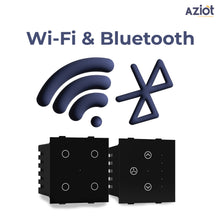 Aziot 6 Module Switch Board Plate | Smart 4 Touch, Fan Touch SW & Socket